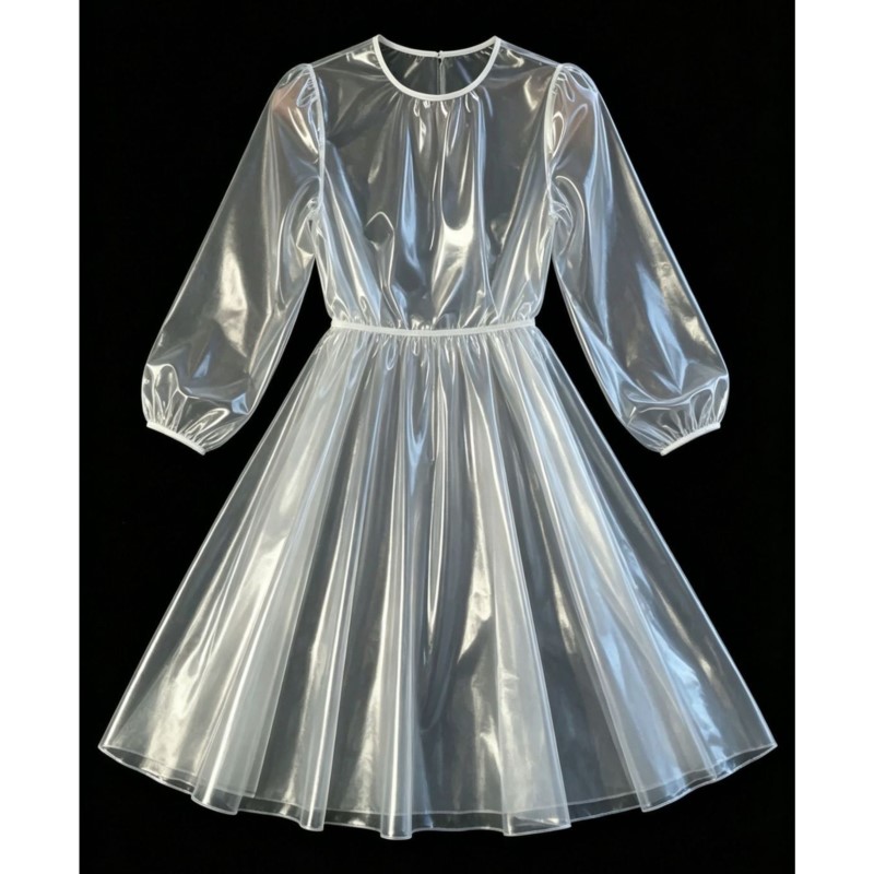 Aqua Sports Club - Vestido Transparente de PVC para Homens