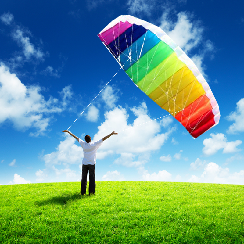 Grande Dual Line Stunt Kite, E - Kite Surf Bar Control avaliação e preço